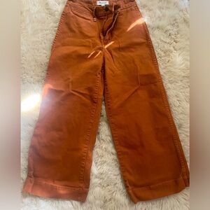 Madewell Emmett terracotta wide leg Jean